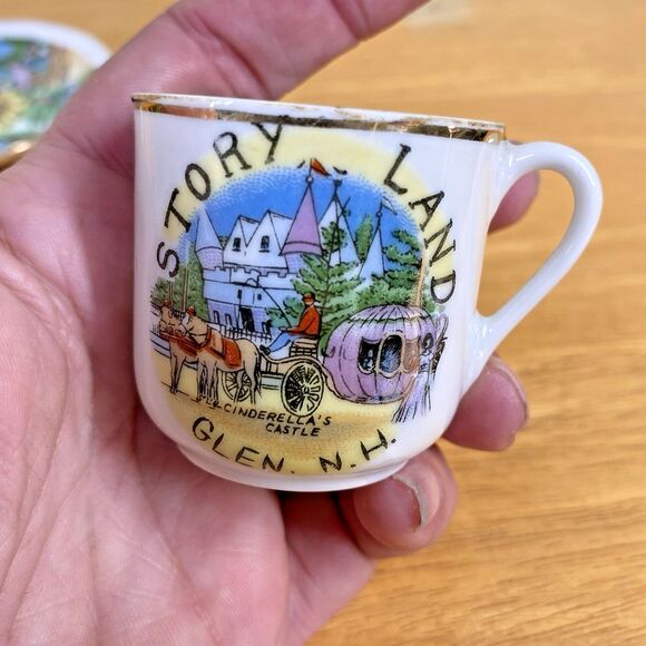 Vintage Story Land Amusement Park Glen N.H. Souvenir Mini Tea Cup and Saucer - Picture 6 of 15